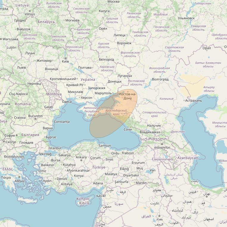 Eutelsat Konnect VHTS at 3&deg; E downlink Ka-band S102 User Spot beam coverage map