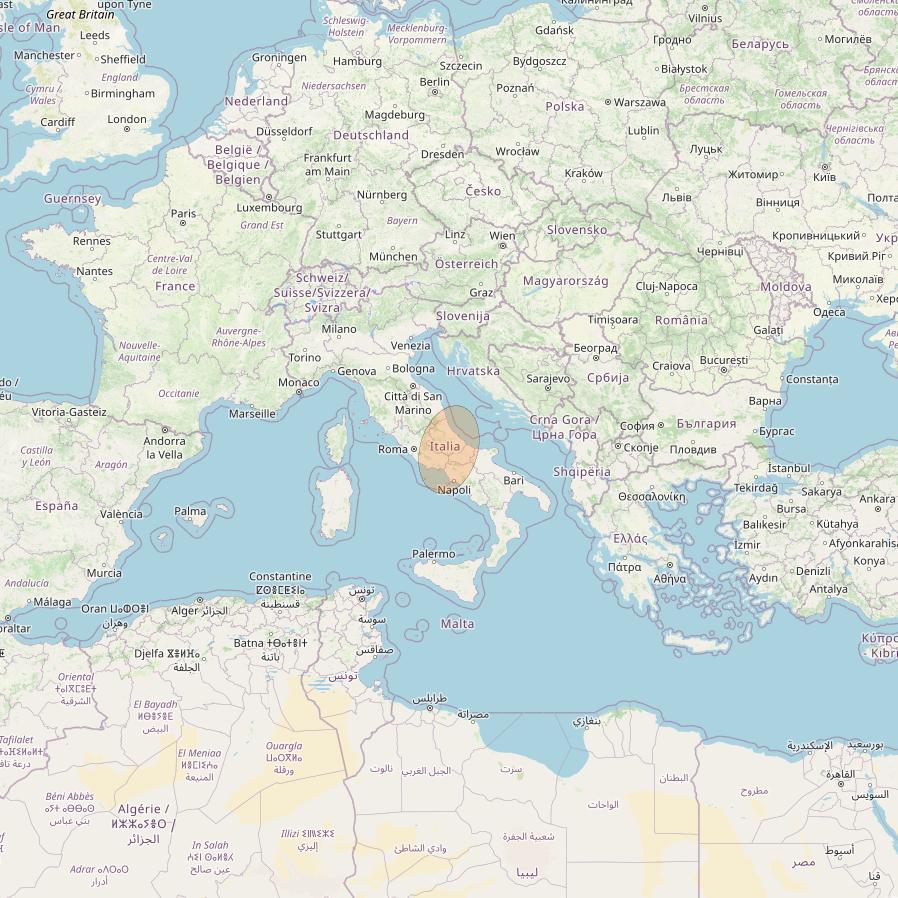 Eutelsat Konnect VHTS at 3&deg; E downlink Ka-band S113 User Spot beam coverage map
