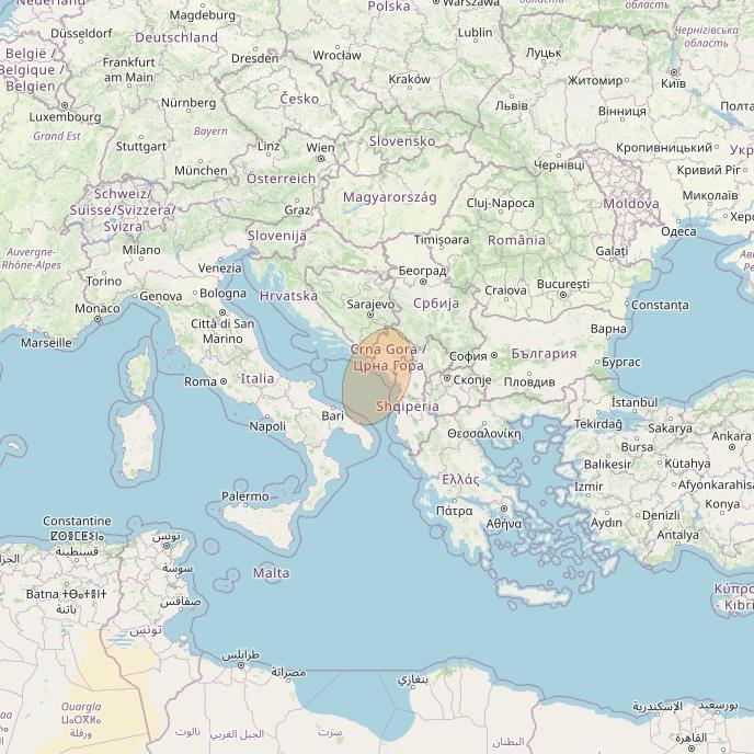 Eutelsat Konnect VHTS at 3&deg; E downlink Ka-band S115 User Spot beam coverage map