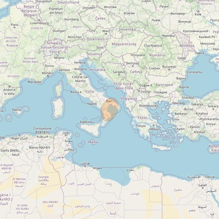 Eutelsat Konnect VHTS at 3&deg; E downlink Ka-band S134 Spot beam coverage map