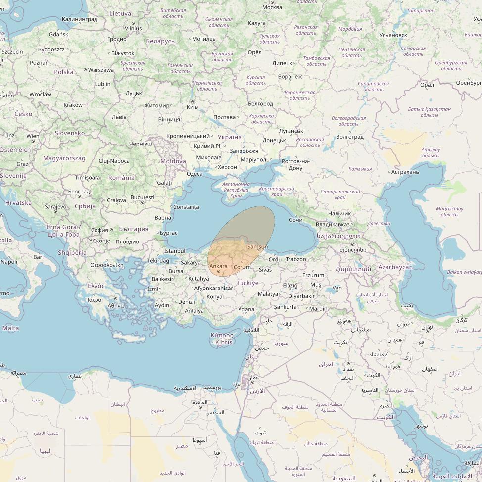 Eutelsat Konnect VHTS at 3&deg; E downlink Ka-band S140 Spot beam coverage map