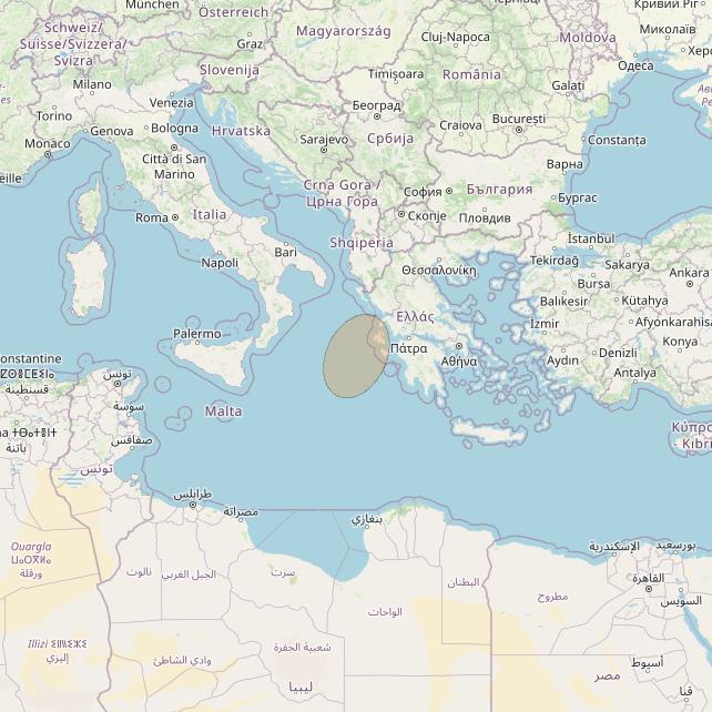 Eutelsat Konnect VHTS at 3&deg; E downlink Ka-band S159 Spot beam coverage map