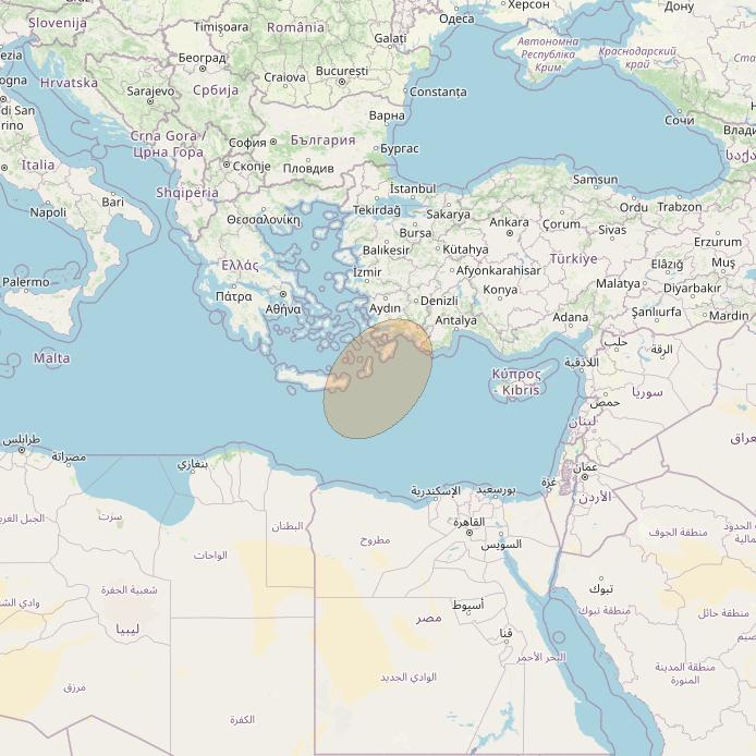 Eutelsat Konnect VHTS at 3&deg; E downlink Ka-band S181 User Spot beam coverage map