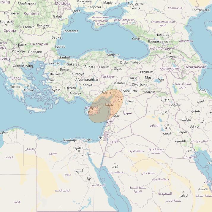 Eutelsat Konnect VHTS at 3&deg; E downlink Ka-band S183 User Spot beam coverage map