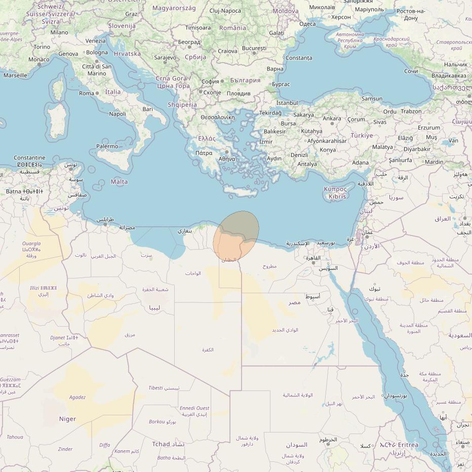 Eutelsat Konnect VHTS at 3&deg; E downlink Ka-band S198 User Spot beam coverage map