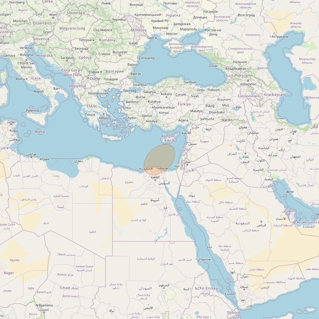 Eutelsat Konnect VHTS at 3&deg; E downlink Ka-band S200 User Spot beam coverage map