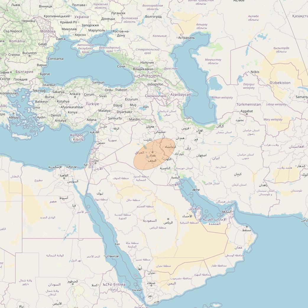Eutelsat Konnect VHTS at 3&deg; E downlink Ka-band S203 User Spot beam coverage map