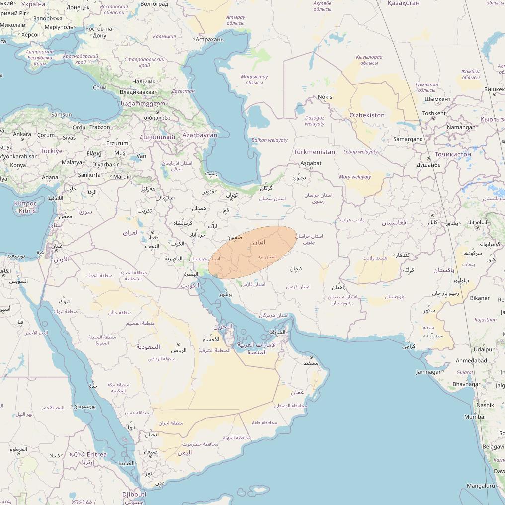 Eutelsat Konnect VHTS at 3&deg; E downlink Ka-band S213 User Spot beam coverage map