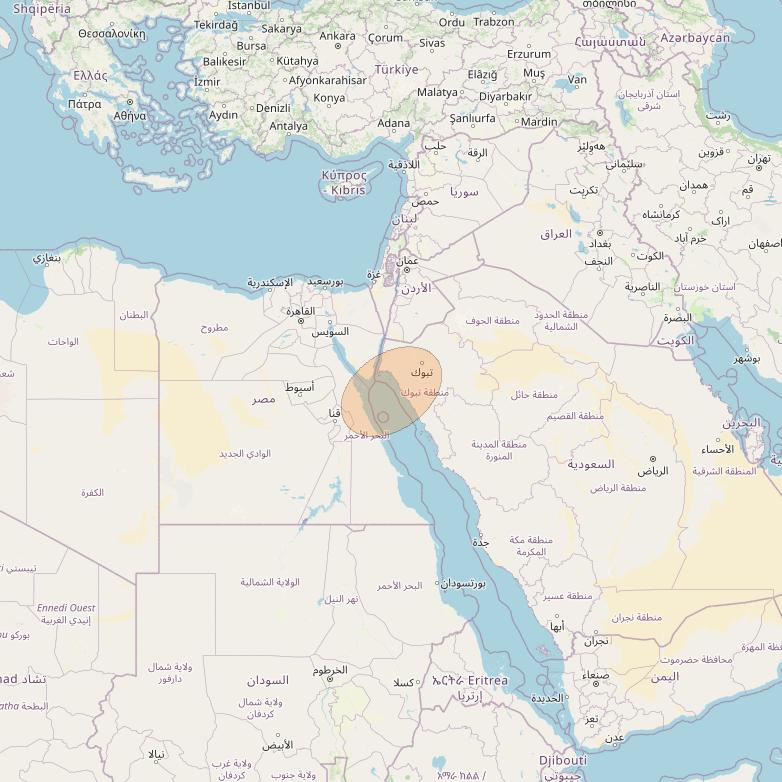 Eutelsat Konnect VHTS at 3&deg; E downlink Ka-band S218 User Spot beam coverage map