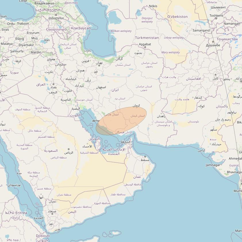 Eutelsat Konnect VHTS at 3&deg; E downlink Ka-band S222 User Spot beam coverage map