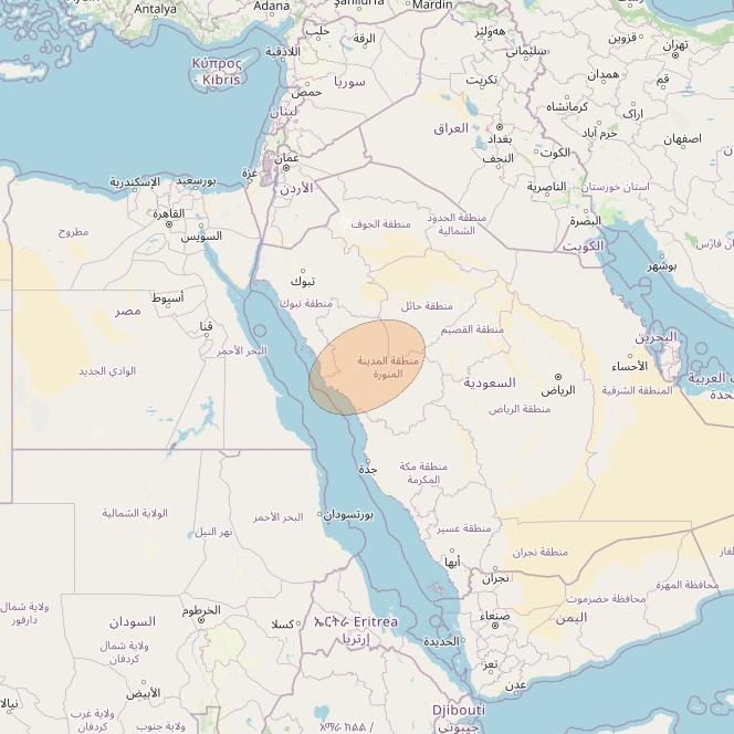 Eutelsat Konnect VHTS at 3&deg; E downlink Ka-band S223 User Spot beam coverage map