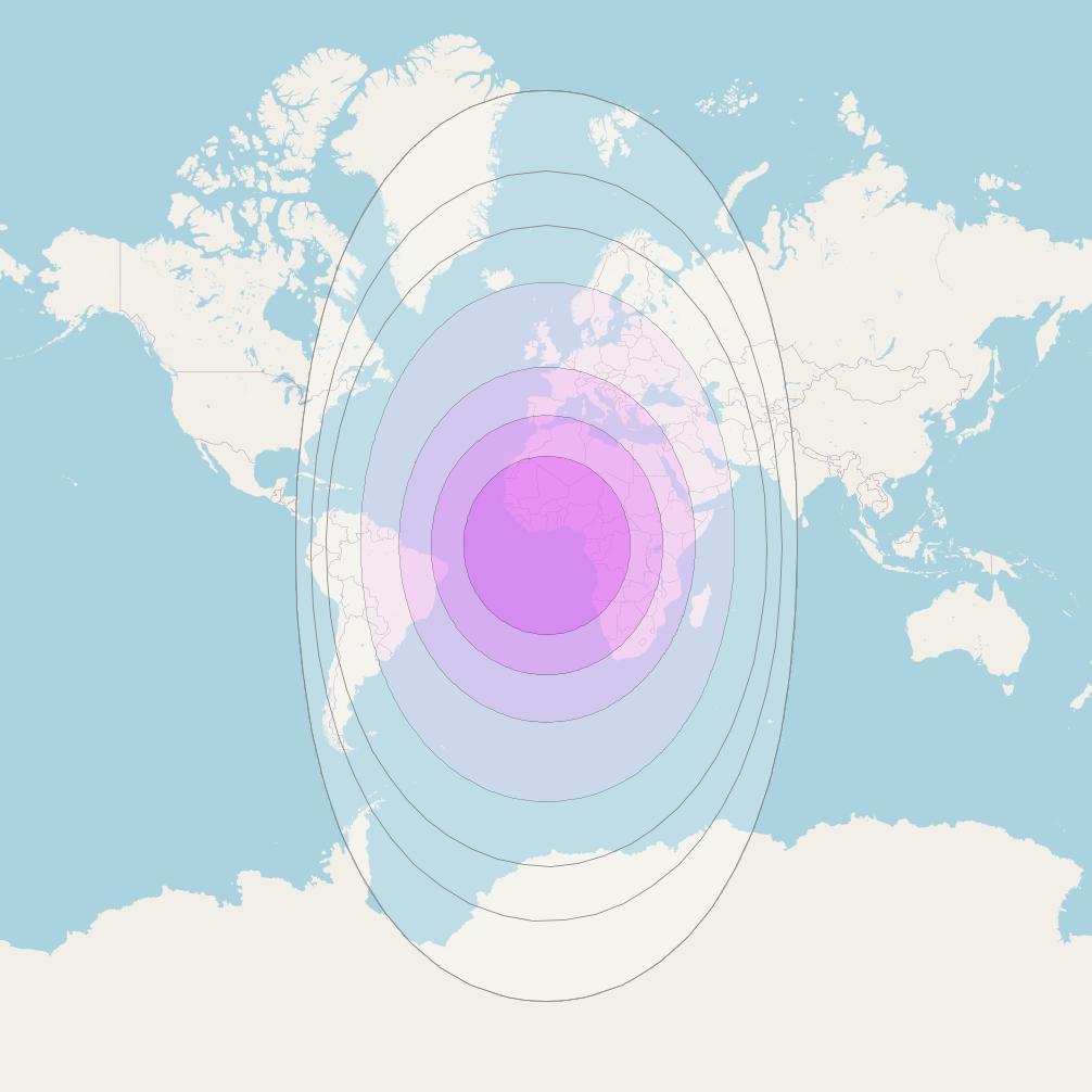 ABS-3A at 3° W downlink C-band Global beam coverage map