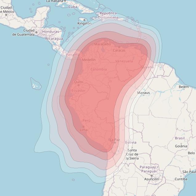 SES 14 at 47° W downlink Ku-band Brazil Coastal (VPEC) beam coverage map
