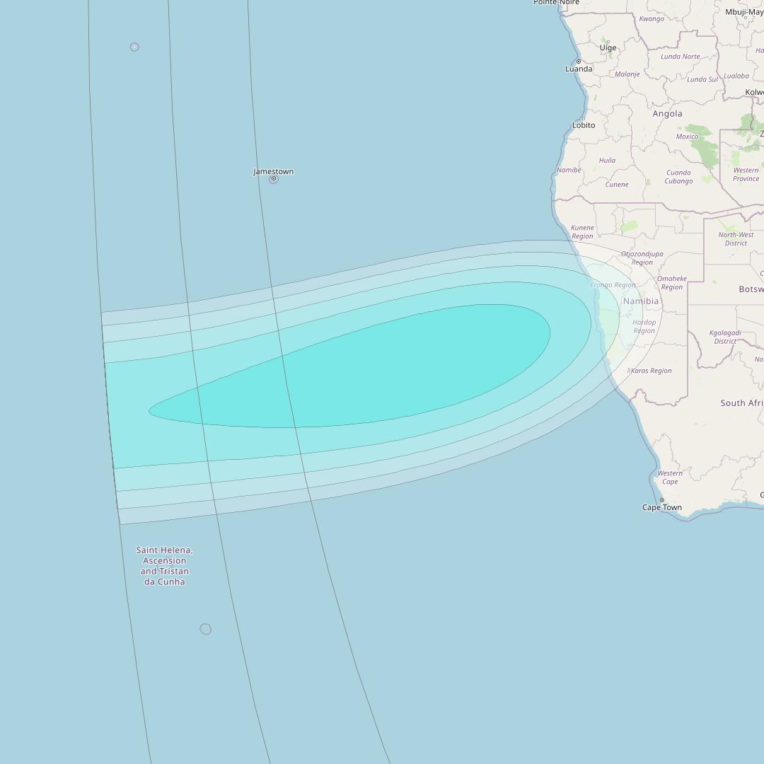 Inmarsat-4F2 at 64° E downlink L-band S009 User Spot beam coverage map