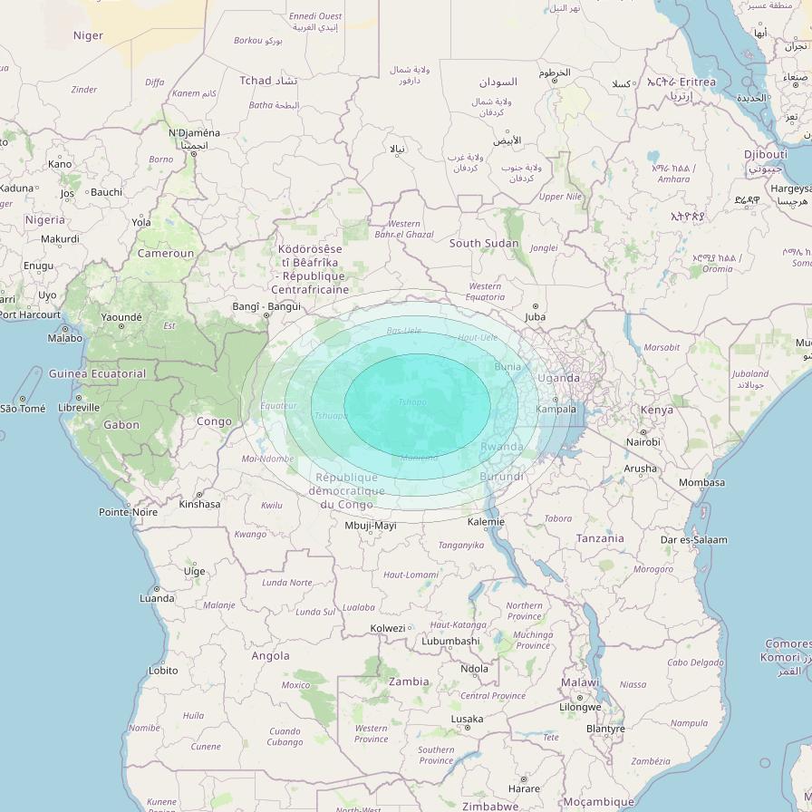 Inmarsat-4F2 at 64° E downlink L-band S023 User Spot beam coverage map