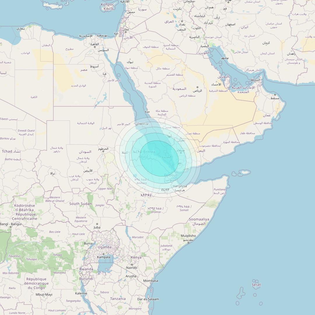 Inmarsat-4F2 at 64° E downlink L-band S049 User Spot beam coverage map