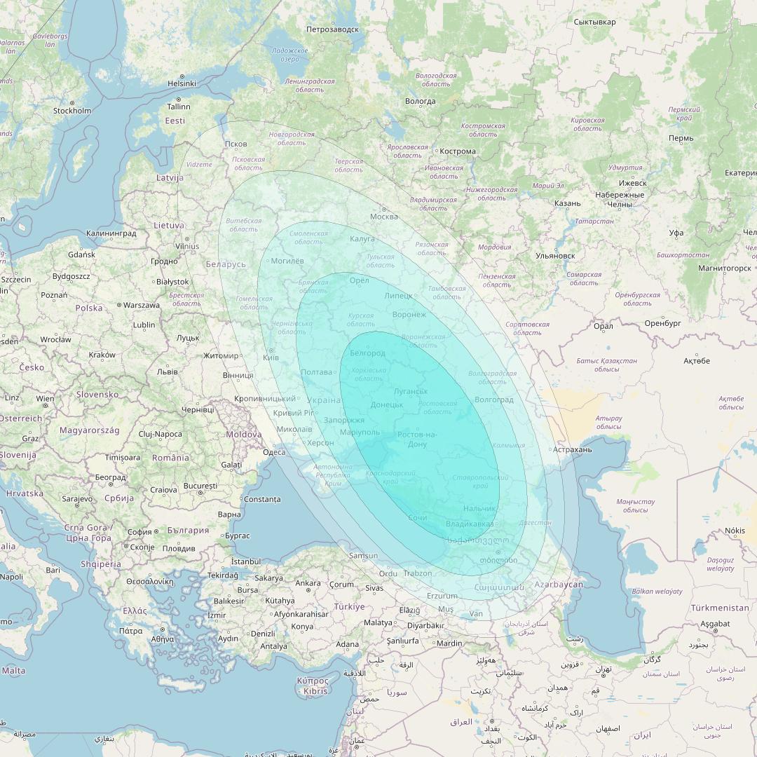 Inmarsat-4F2 at 64° E downlink L-band S066 User Spot beam coverage map