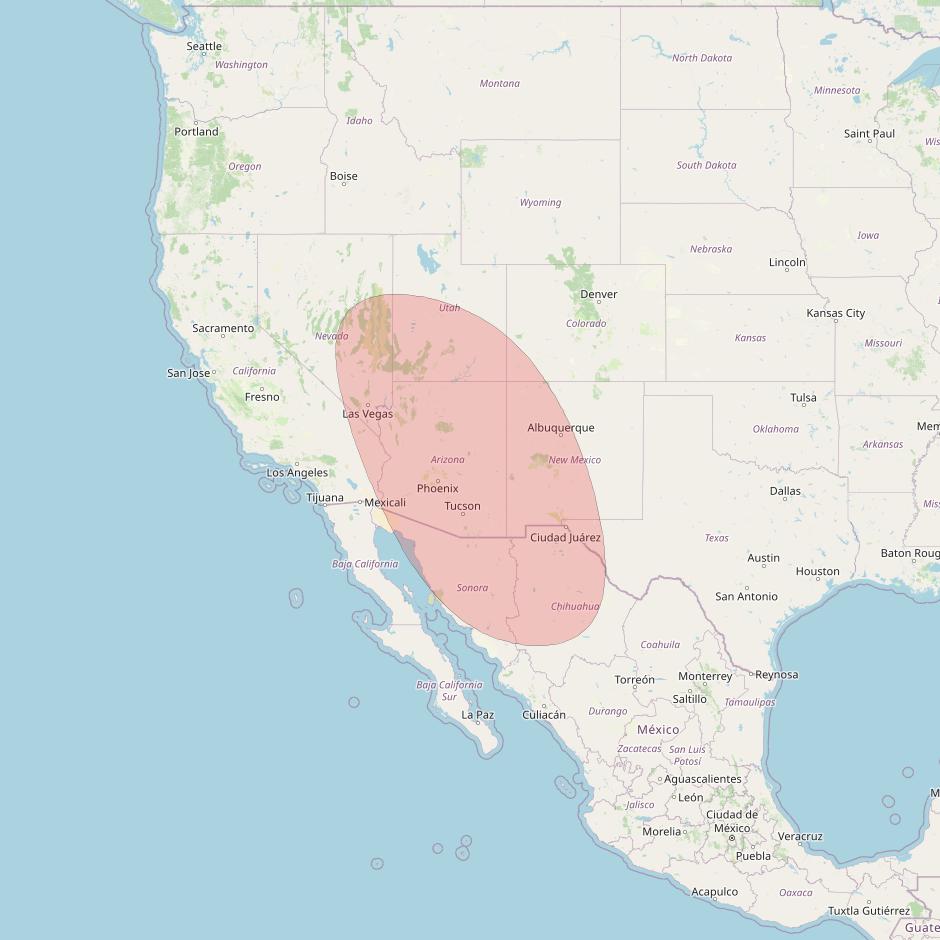 Nuview Alpha at 83&deg; W downlink Ku-band WKU05 User Spot beam coverage map