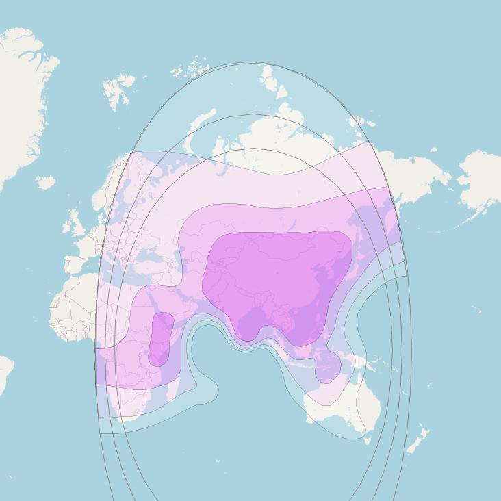 Chinasat 12 at 88° E downlink C-band Global beam coverage map
