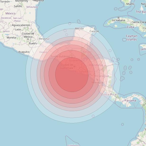 Intelsat 40E at 91&deg; W downlink Ku-band K06 User Spot beam coverage map