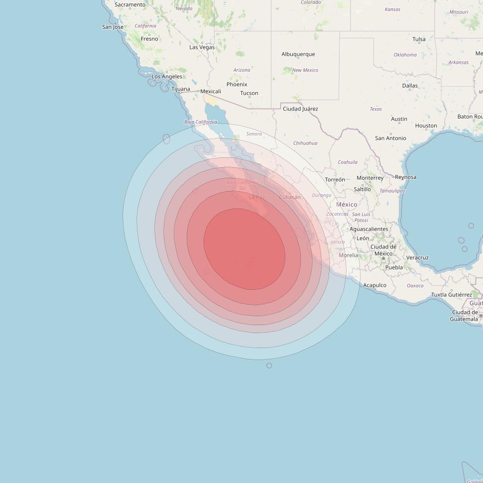 Intelsat 40E at 91&deg; W downlink Ku-band K14 User Spot beam coverage map