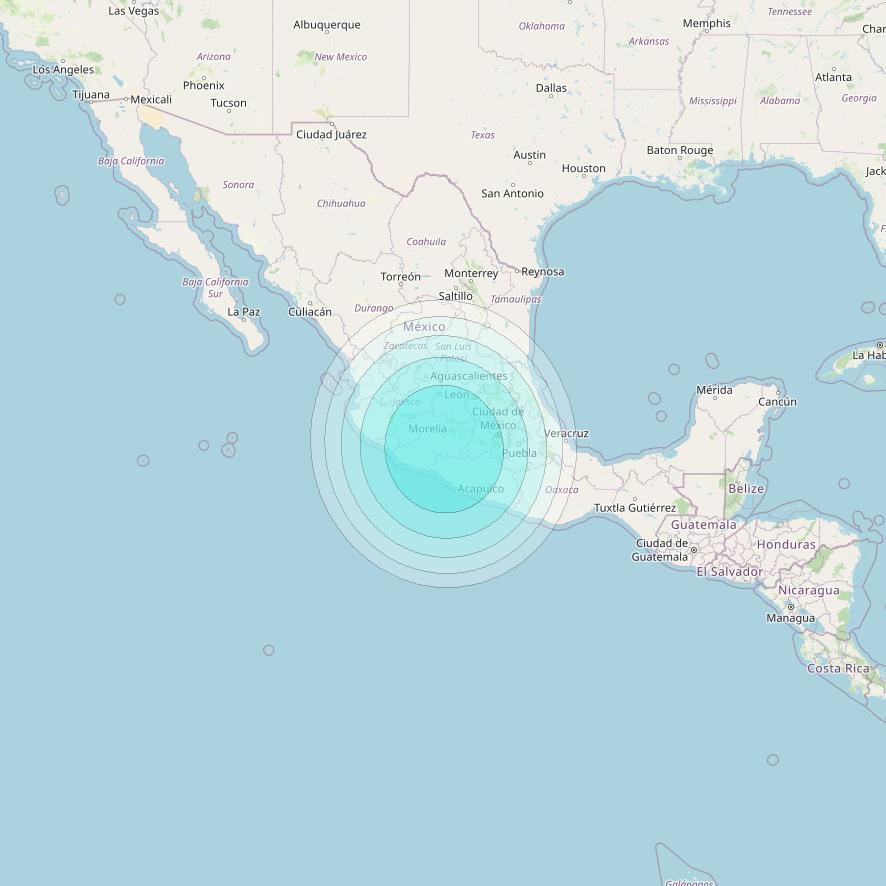 Inmarsat-4F3 at 98° W downlink L-band S092 User Spot beam coverage map