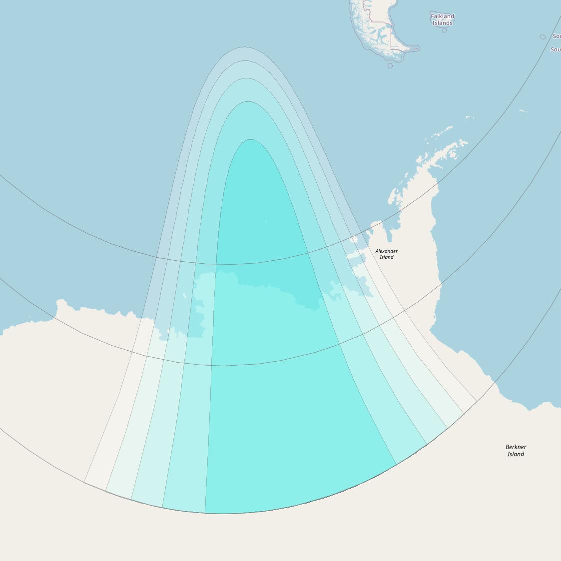 Inmarsat-4F3 at 98° W downlink L-band S097 User Spot beam coverage map
