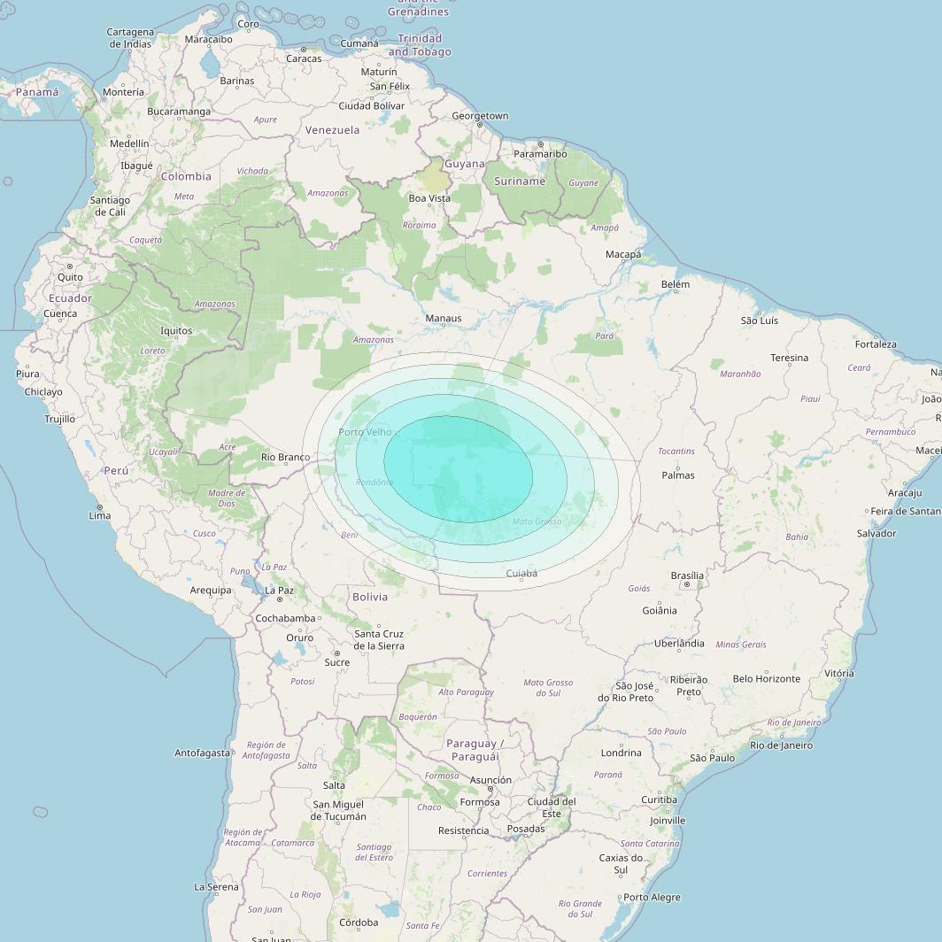 Inmarsat-4F3 at 98° W downlink L-band S171 User Spot beam coverage map
